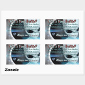 お父さん 長方形シール (シート)