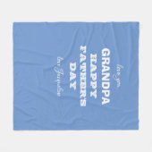 お父パーソナライズされた様のおじいちゃんの日のプレゼント。快適にする フリースブランケット (正面(横))