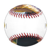 お父モダン様の日の金ゴールドハート写真 野球ボール (正面)