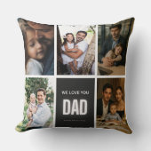 お父モダン様の日写真コラージュが大好き クッション (正面)