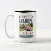 お父最高の様の日の写真コラージギフト ツートーンマグカップ (左)