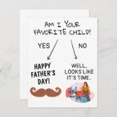 お父様お気に入りののおもしろい日は ノートカード (正面/裏面)