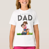 お父様と娘の愛Tシャツfor Women 祝 -  Tシャツ (正面)