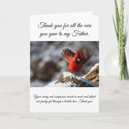 お父様のお世話にな気にりましたナース カード (正面)