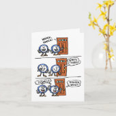 お父様のプレゼントをノックする カード (黄色い花)