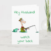 ***お父様の幸せな日****夫が大きなお父様を捕まえる カード (正面)