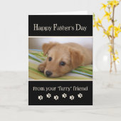 お父様の幸せの日-写真 カード (黄色い花)