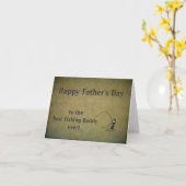 お父様の日おめでとう最高の-魚釣り友よ! カード (黄色い花)