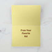 お父様の日おめでとう！お子様からお気に入りの送信 カード (内部)