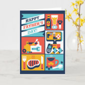 お父様の日おめでとう！ カード (黄色い花)