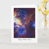 お父様の日おめでとう！タランチュラ星団 カード (黄色い花)