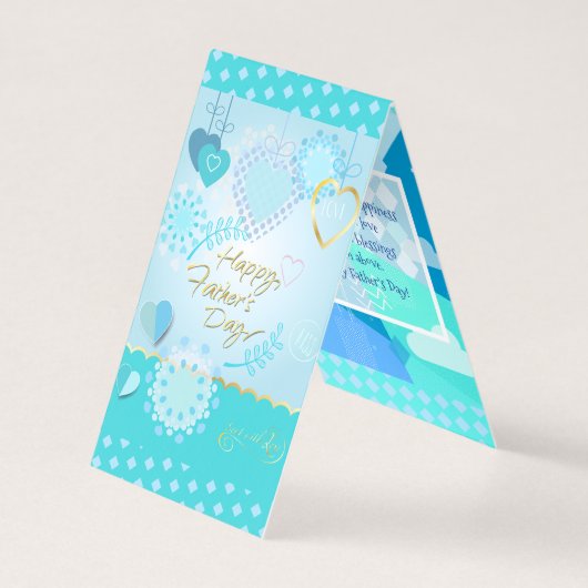お父様の日おめでとう!青モダン色 (正面)