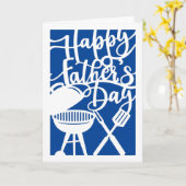 お父様の日おめでとうBBQ紙が挨拶状を切り抜く カード (黄色い花)