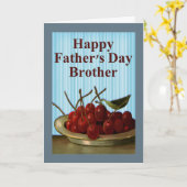 お父様の日とお兄様、さくらんぼ カード (黄色い花)