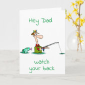 ***お父様の日におめでとう***パパが大きなお父様を捕まえる!!! カード (黄色い花)