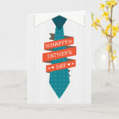 お父様の日のネクタイとシャストライプのツ カード (黄色い花)