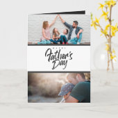 お父様の日の写真コラージュギフトカード カード (黄色い花)