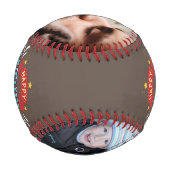 お父様の日の家族写真 – ブラウン 野球ボール (裏面)