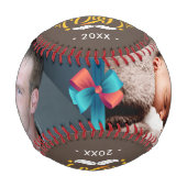 お父様の日の家族写真 – ブラウン 野球ボール (正面)