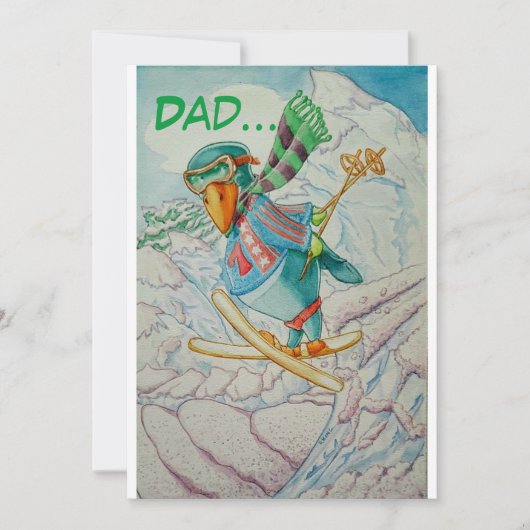 お父様の日の挨拶おもしろいカード。 サンキューカード (正面)