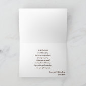 お父様の日の挨拶状におもしろい詩 カード (内部)