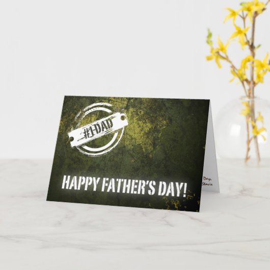 お父様の日の挨拶状におもしろい詩 カード (黄色い花)