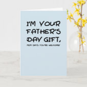 お父様の日の贈り物のお母さんがあなたはお迎えします カード (黄色い花)