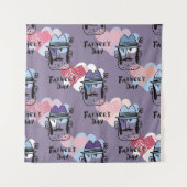 お父様の日は幸せ。集客ユニーク用車 タペストリー (正面)