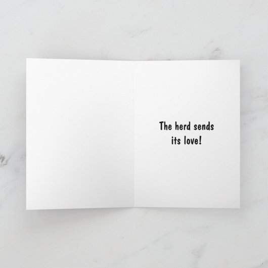 お父様の日 – 牛 カード (内部)