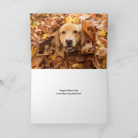 お父様の誕生日に訪れた犬 シーズンカード (内部)