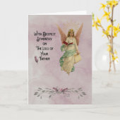 お父様を亡くしてご苦労さま カード (黄色い花)