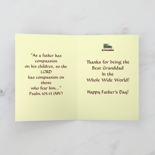 お爺さんの日のカード カード (内部)