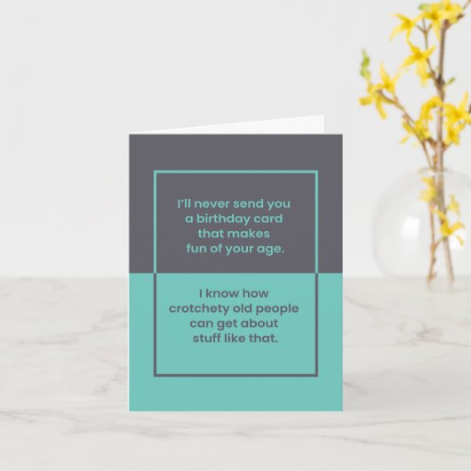 お爺さんはいたずらばかりして年をとったって嫌いだ カード (黄色い花)