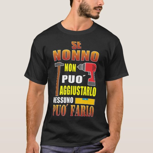 お爺もしちゃん誰も修正できないフレーズおもしろい Tシャツ (正面)
