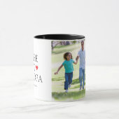 お爺最高のさんにカスタム写真のお父さんの日 マグカップ (中央)