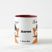 お猫様パーソナライズされたの口ひげ マグカップ (中央)