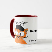 お猫様パーソナライズされたの口ひげ マグカップ (正面左)