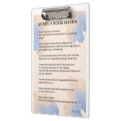 お王室の金感動的詩 クリップボード (左)