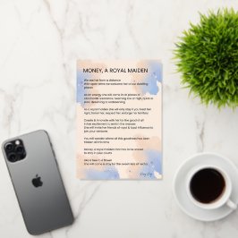 お王室の金感動的詩 箔グリーティングカード