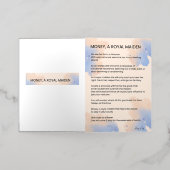 お王室の金感動的詩 箔グリーティングカード (外側レイダウン)