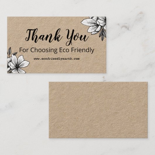 お環境にやさし礼 名刺 (正面/裏面)