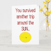 お生き延びした旅のまわりには太陽… カード (黄色い花)