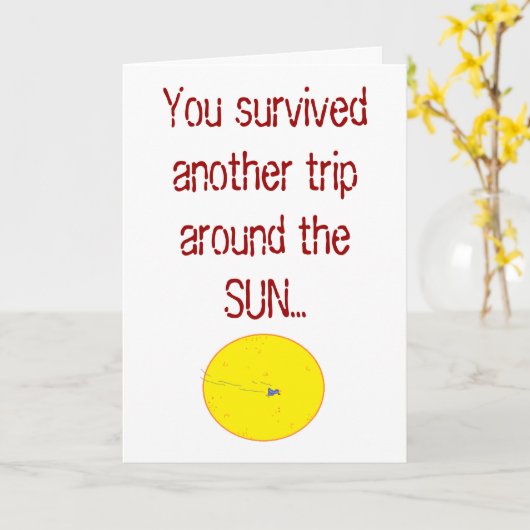 お生き延びした旅のまわりには太陽… カード (黄色い花)