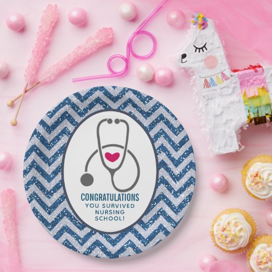 お生き延び前看護学校聴診器 ペーパープレート (パーティー)