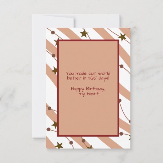 お生まれて１年！ウリ坊の誕生日おめでとう 招待状 (裏面)