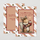 お生まれて1年!ウリ坊の誕生日おめでとう 招待状 (正面/裏面)