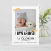 お生まれました フォト モダン ベビー 誕生 招待状 (スタンド正面)