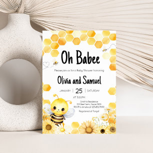 お生まれ会 Bee Baby おしゃれ 招待状