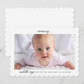 お生まれ紹介 白い写真 出生のお知らせ 案内状 (正面/裏面)