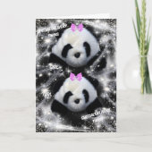 お産の双子おめでとう カード (正面)